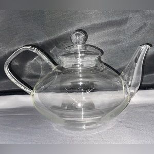 Vintage Schott Mainz Jena Er Glass Teapot With Lid - Mid-Century